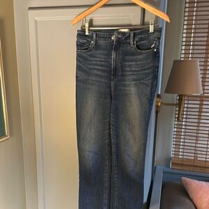 PAIGE Women's Straight Leg Jeans - Dark Blue